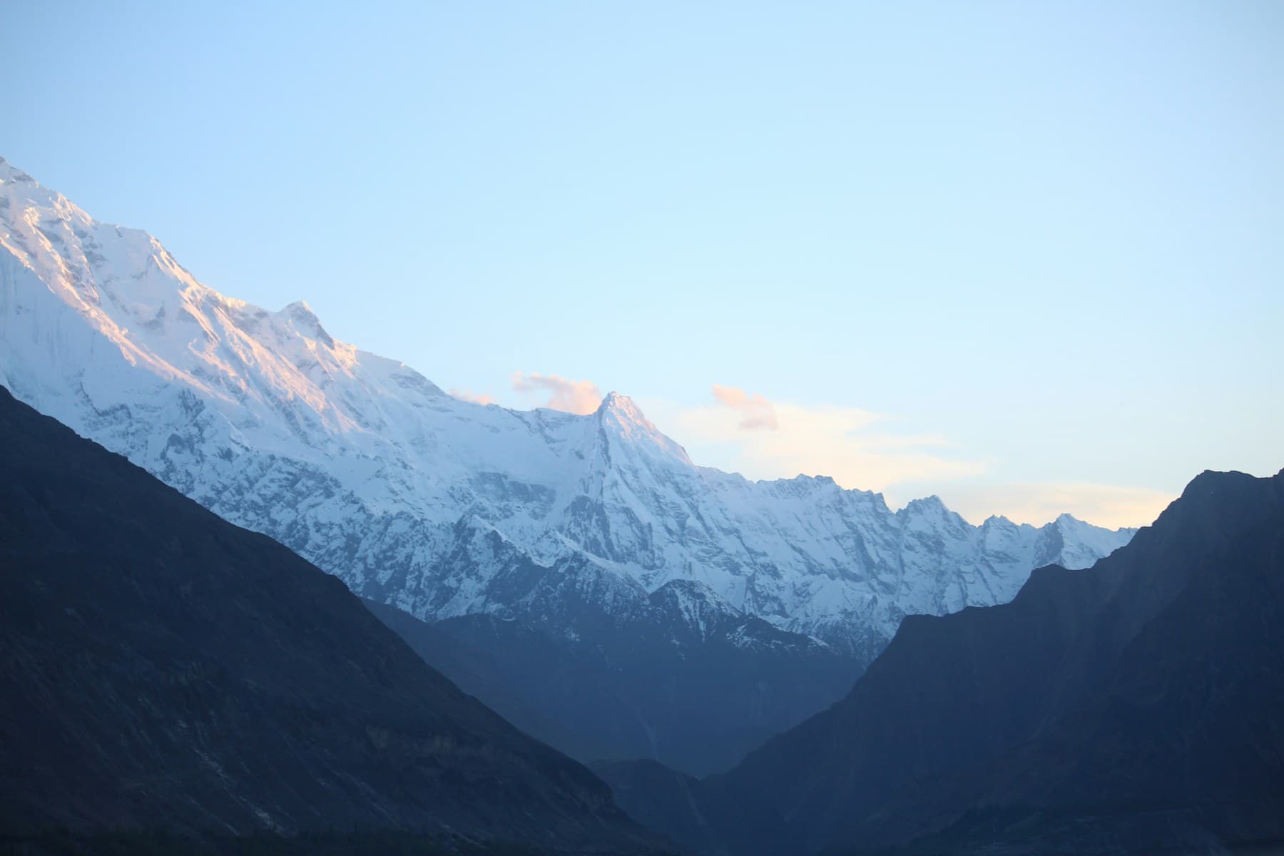 Green settlements and mountains in Hunza Valley
