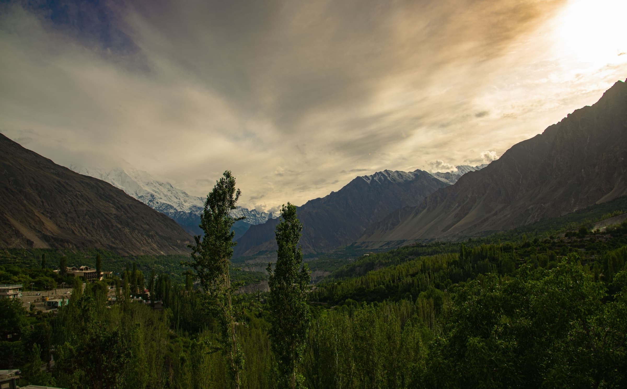 Snow-capped peaks above Hunza Valley