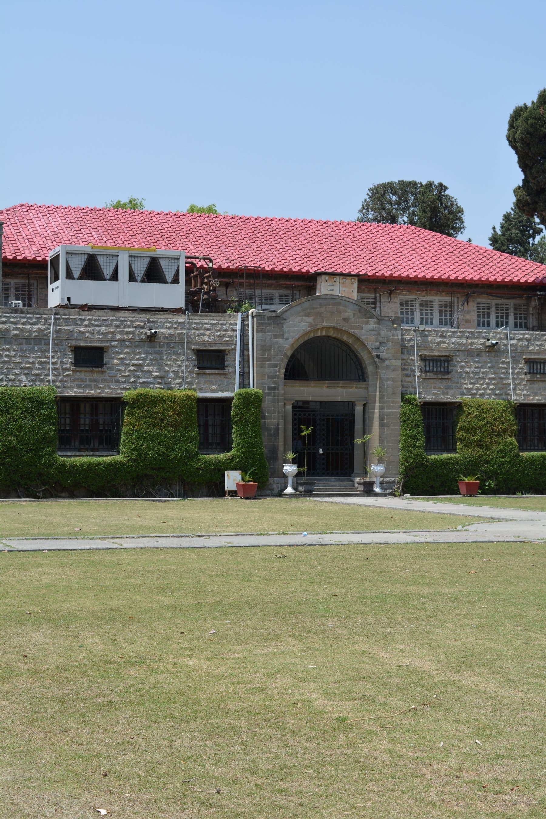 Stone facade and entrance of Taxila Museum in Punjab